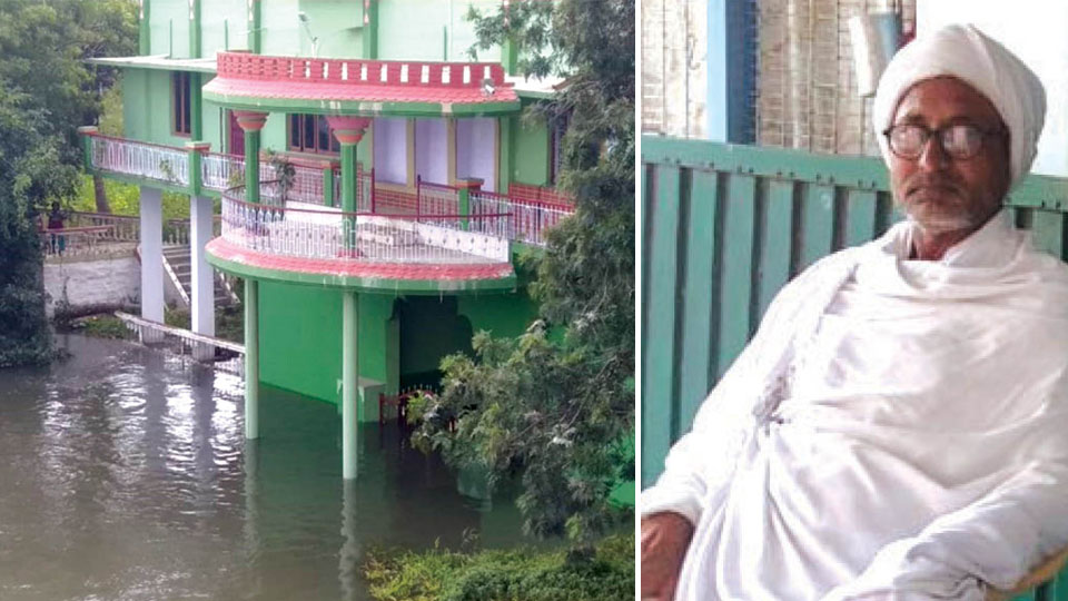 Gautama Ashrama in  Mandya flooded Swamiji refuses to move out