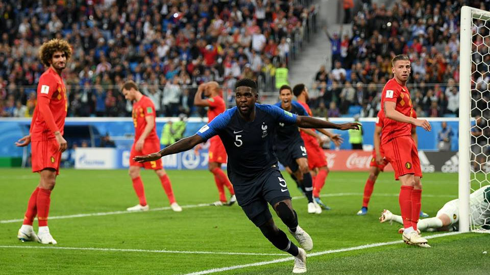 Umtiti Heads France into final after 12 years as Belgium fall short