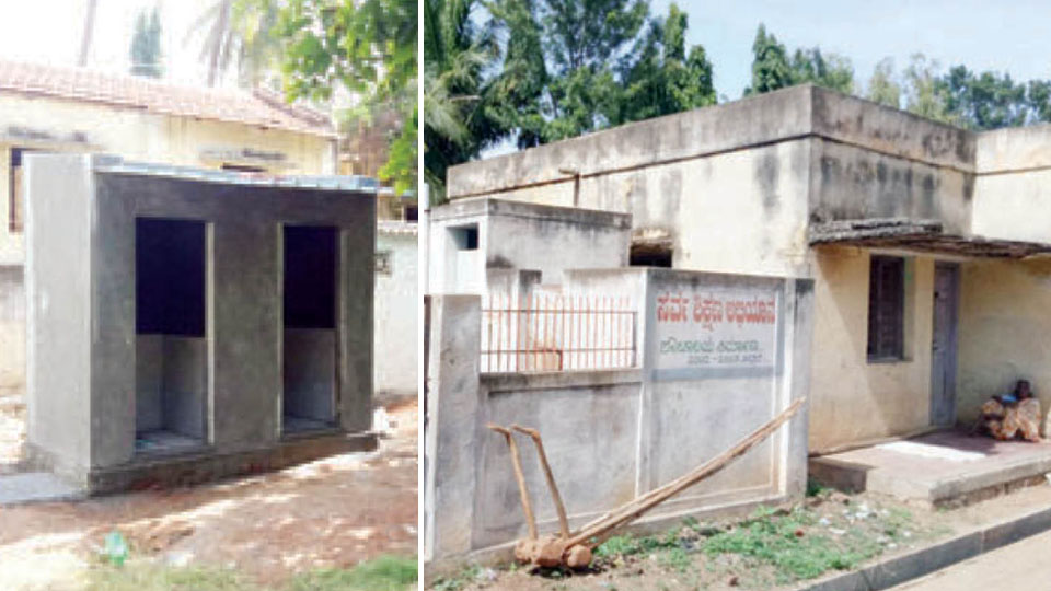 Villagers upset with unnecessary toilets in school