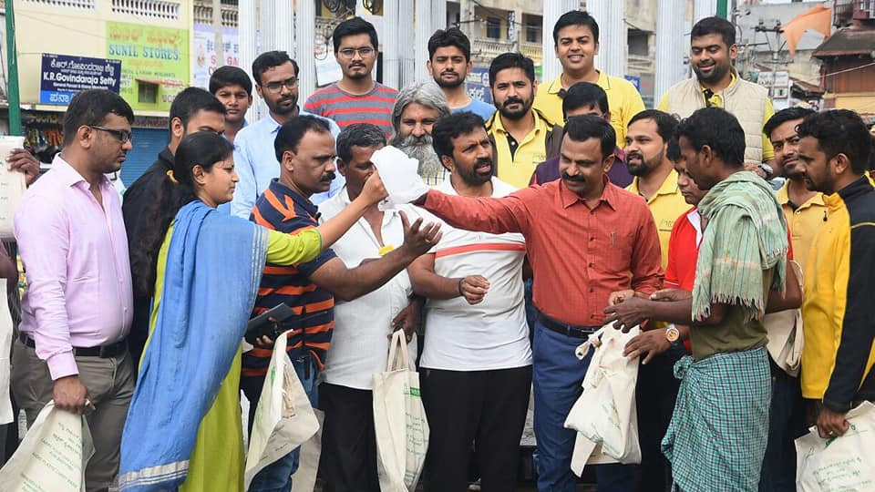 Young Indians launch Beat Plastic Drive at Devaraja Market