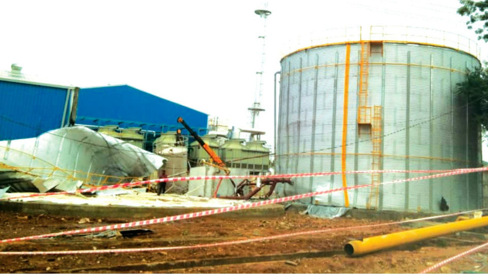One killed, seven injured as water tank explodes at a factory in Nanjangud