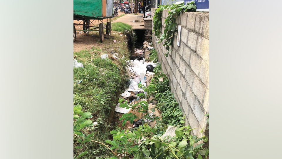 Plea to clear garbage from drain in Hebbal
