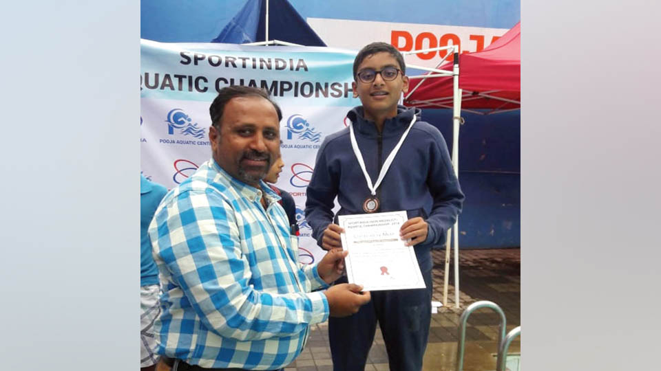 1st Sport India Swim Meet: Mysuru boy Ruthuva strikes Gold