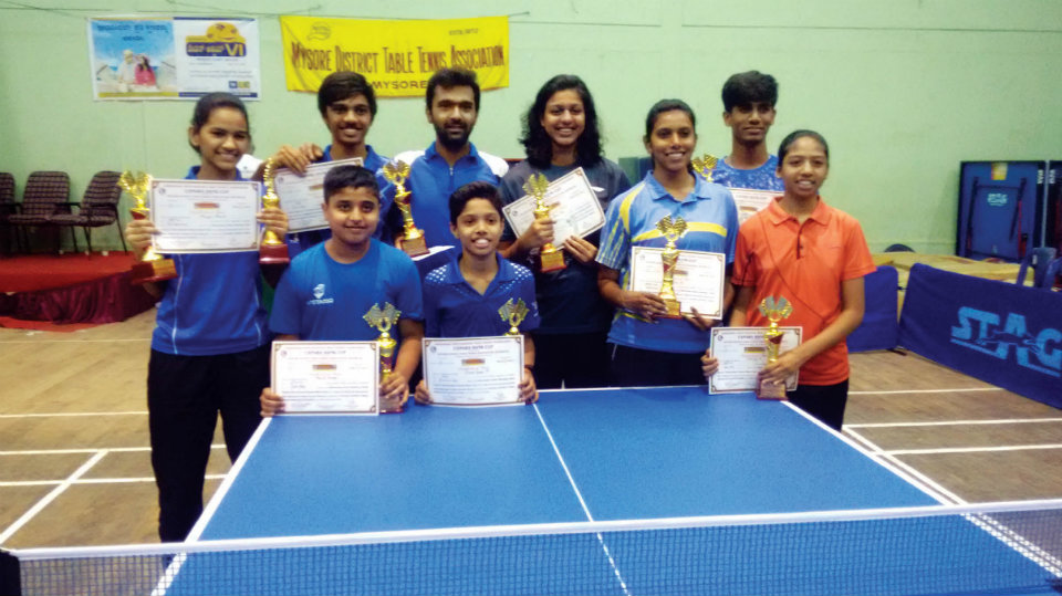 Canara Bank Cup Karnataka State Ranking Table Tennis Tourney: Anirban Roy, Maria Rony clinch titles