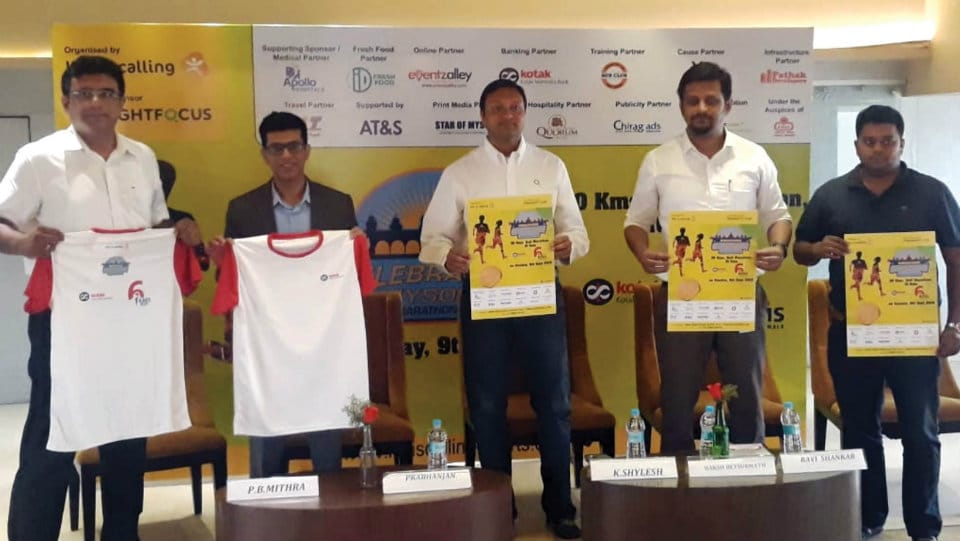 Eighth edition of Celebration Mysore: 1/2 Marathon & 10K event on Sept. 9