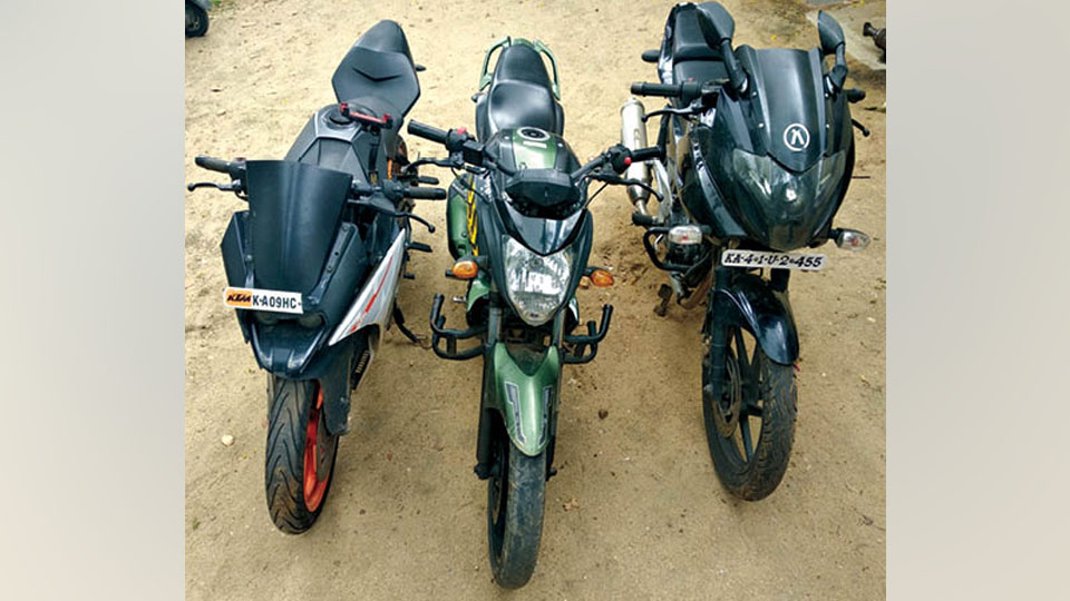 Five bike-lifters arrested: Eight two-wheelers worth about Rs.5.5 lakh recovered