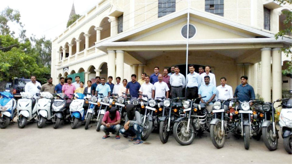 10 bullet bikes among rich haul; two arrested