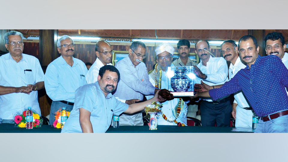 Kodava community felicitates Minister G.T. Devegowda