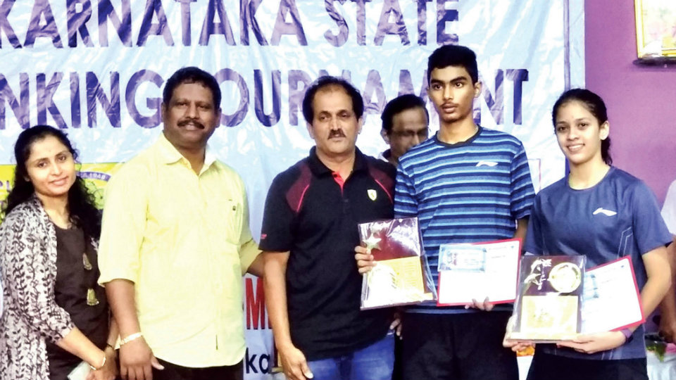 Mysore State Ranking Badminton Tourney: Saneeth, Tanya clinch titles