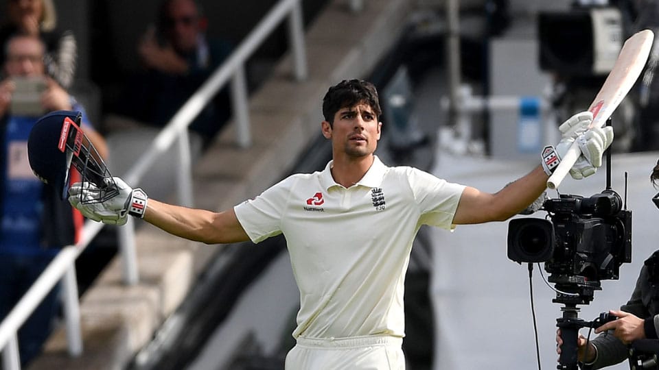 Cook scores 33rd Test Ton in farewell match