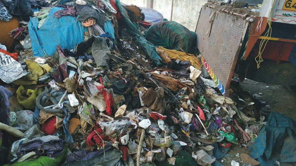 Garbage-loaded Kerala lorry seized in city