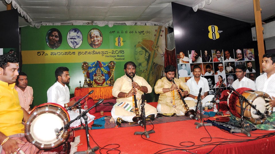 57th Heritage Music Festival at 8th Cross Ganesha: Nemmara Brothers’ Nadaswara