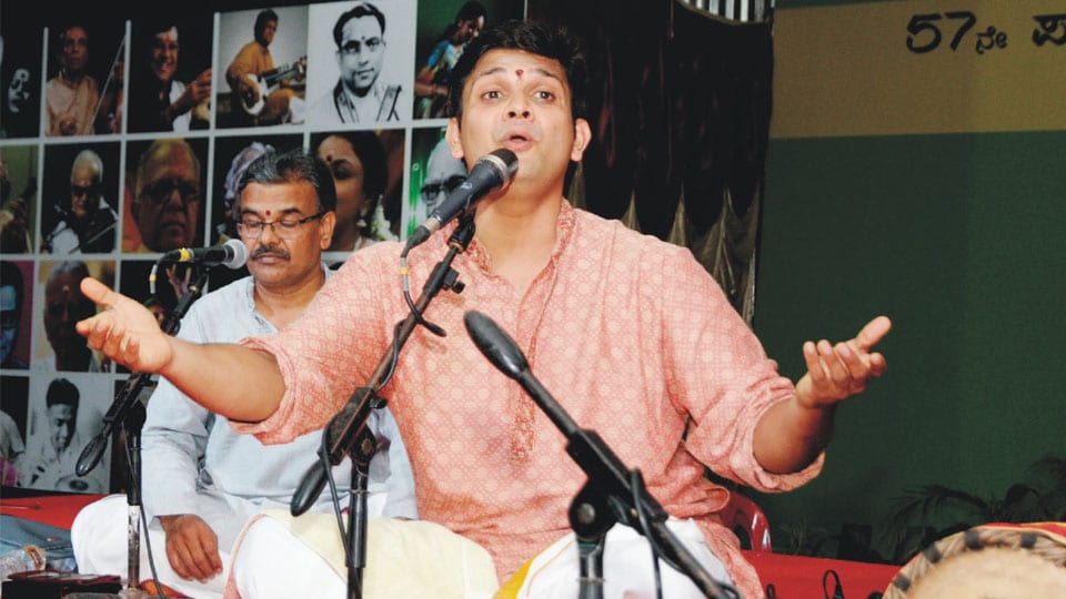 57th Heritage Music Festival at 8th Cross Ganesha: Vocal recital by Vinay Sharva