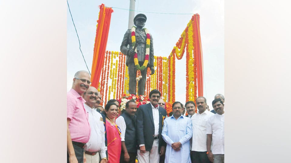 Field Marshal K.M. Cariappa statue unveiled near Bengaluru Kodava Samaja