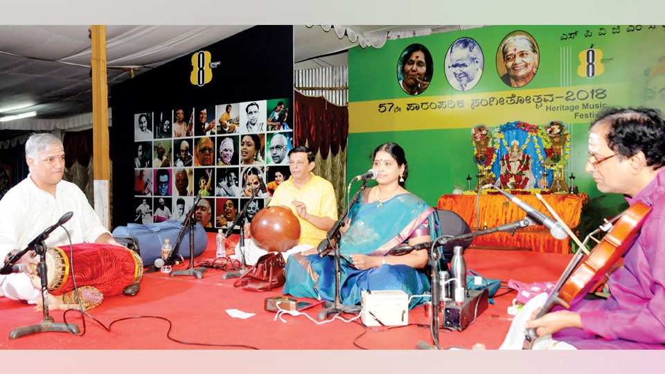57th Heritage Music Festival at 8th Cross Ganesha: Vocal recital by Dr. Nityashree
