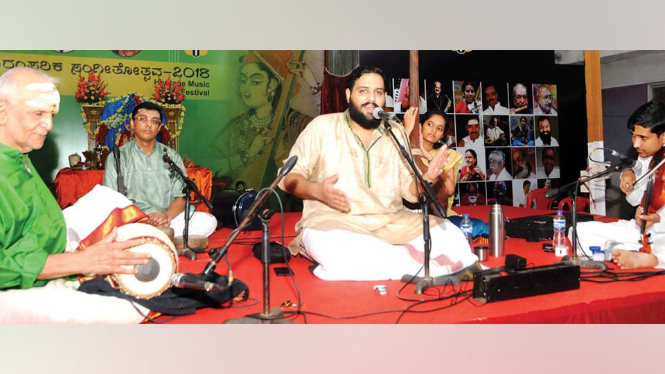 57th Heritage Music Festival at 8th Cross Ganesha: Vocal recital by Vighnesh