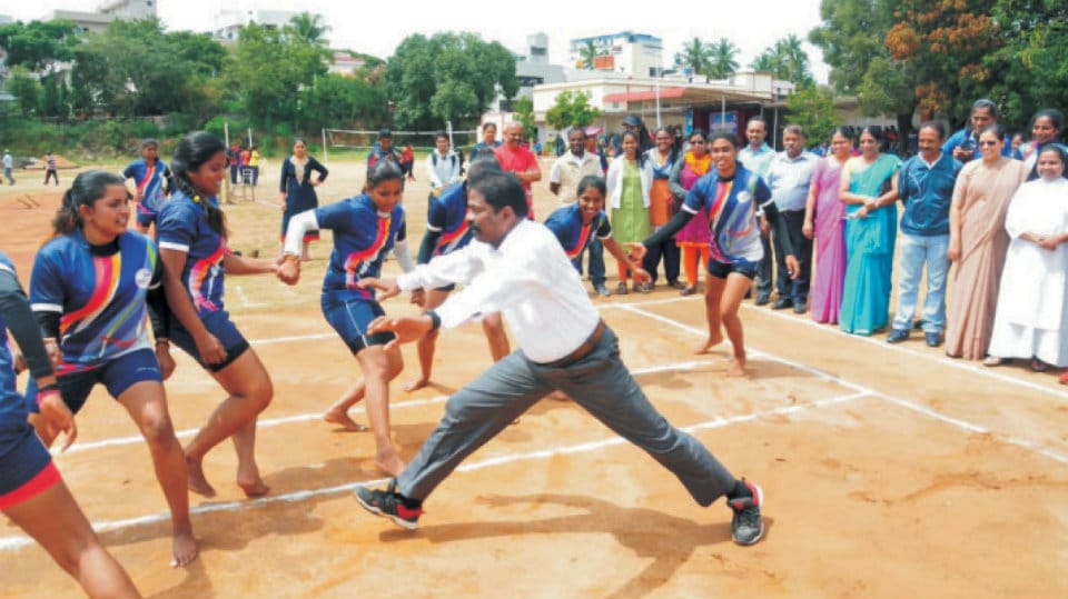 Mysore University Inter-Collegiate Chamundi Zone Women Games held