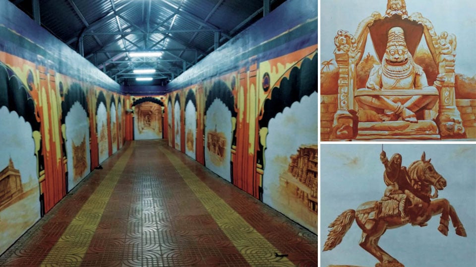 Wall paintings on City Railway Station Subway glorify arts and monuments of Karnataka