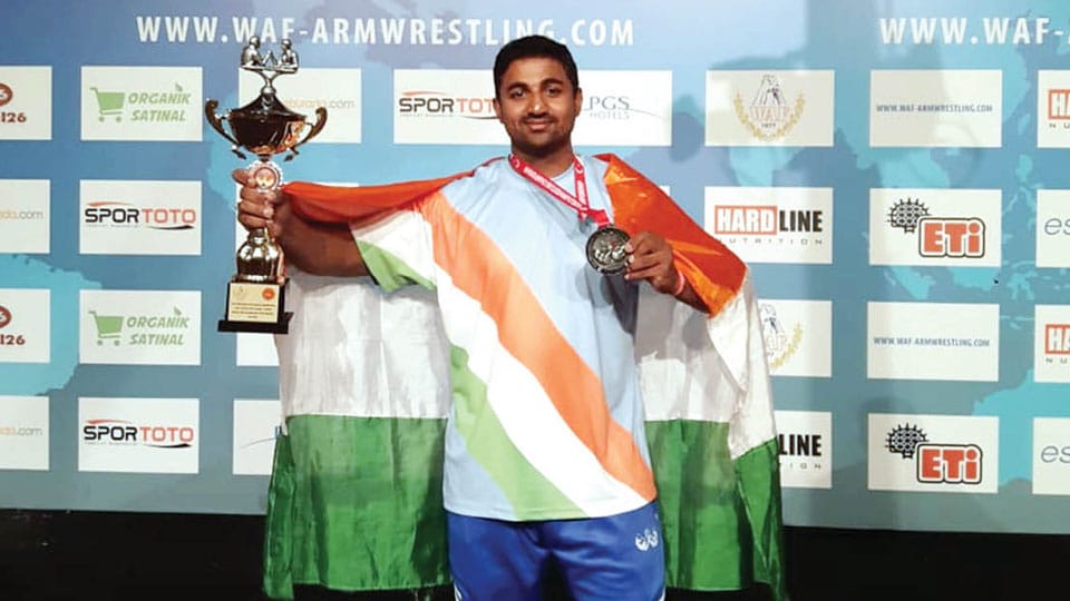 City lad bags Silver in World Para Armwrestling Championship