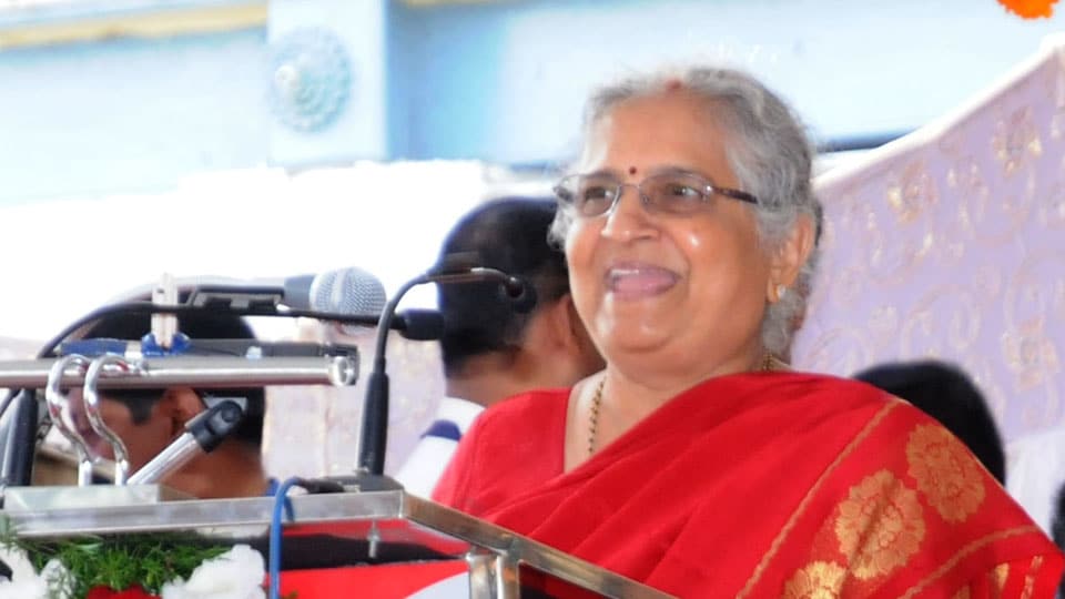 Philanthropy at its most generous:  Sudha Murty announces Rs. 25 crore aid for Kodagu