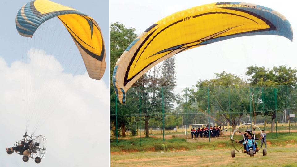 Paramotor Gliding for adventure  buffs at Maharaja’s Grounds