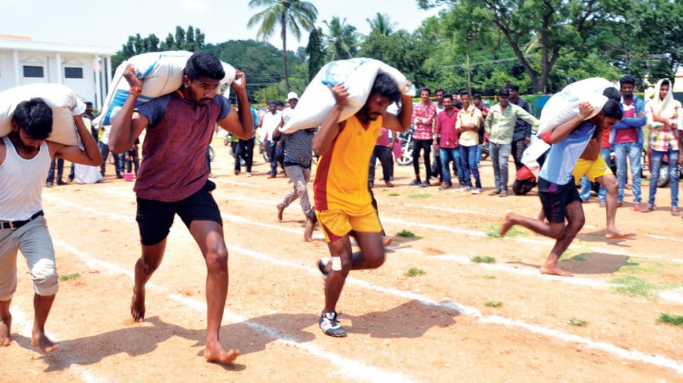 Rural Dasara Sports held at Hunsur