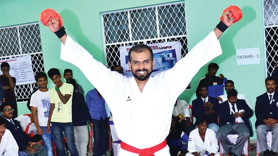 Wins Gold in Dasara Karate