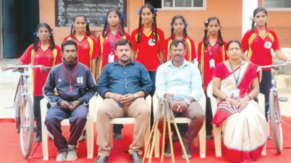City students for National Women Cycle Polo at Rajasthan