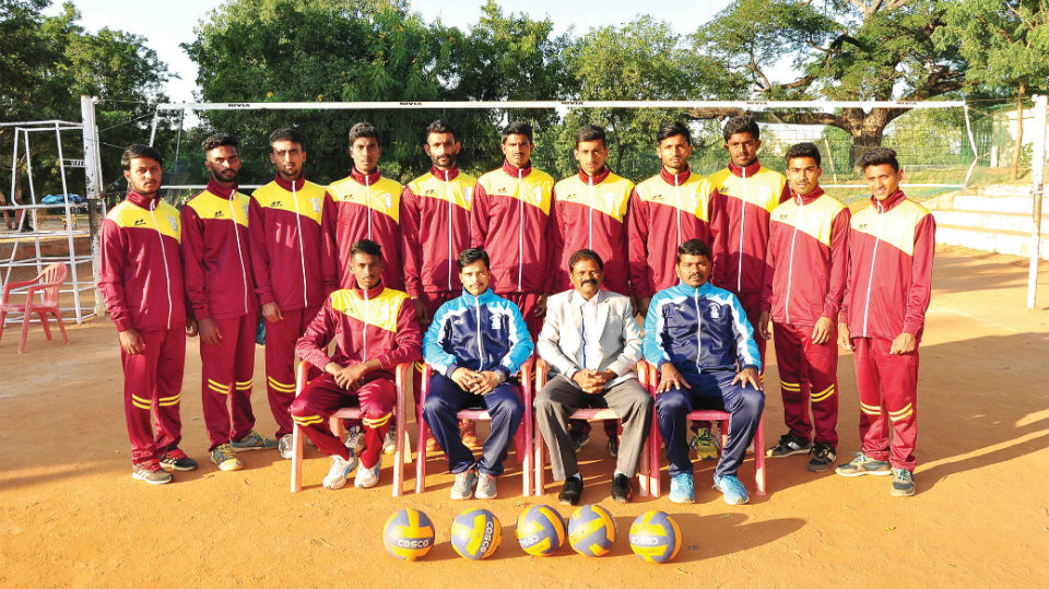 Mysore Varsity volleyball team