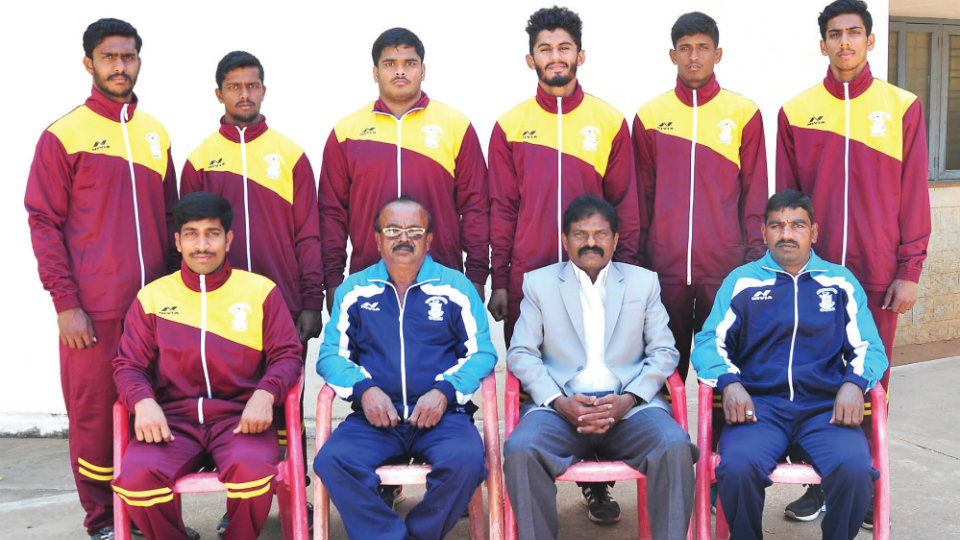 UoM’s Wrestling team for All India Inter-University championship