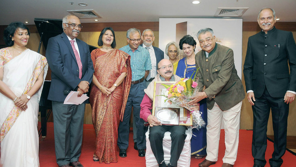 ‘Valuable Citizen of Mysuru-2018’ Award conferred on Dr. Jagannath Shenoi