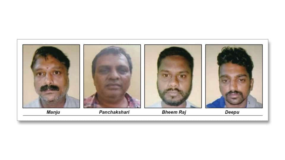 Four arrested for stealing materials from house  