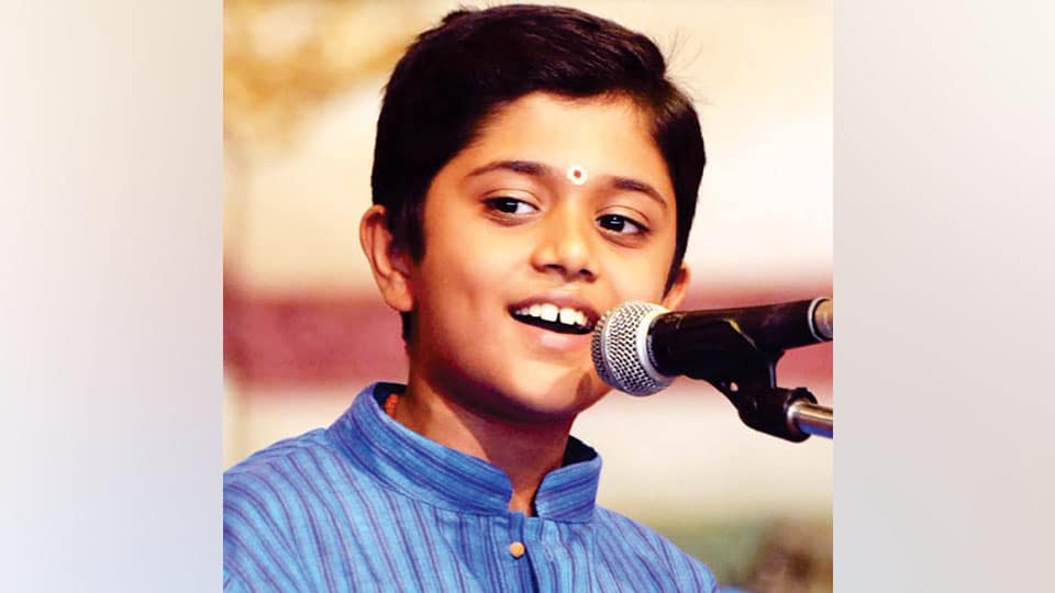 Child prodigy Rahul Vellal’s  concert in city on Nov. 17