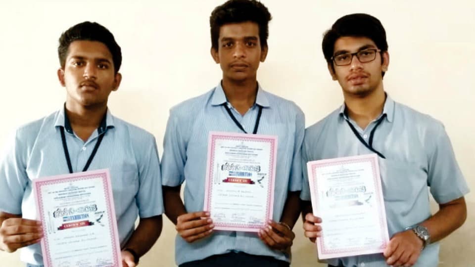 Vijaya Vittala PU students bag first prize in Science Expo