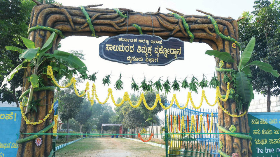Salumarada Thimmakka and Lingambudhi Parks inaugurated