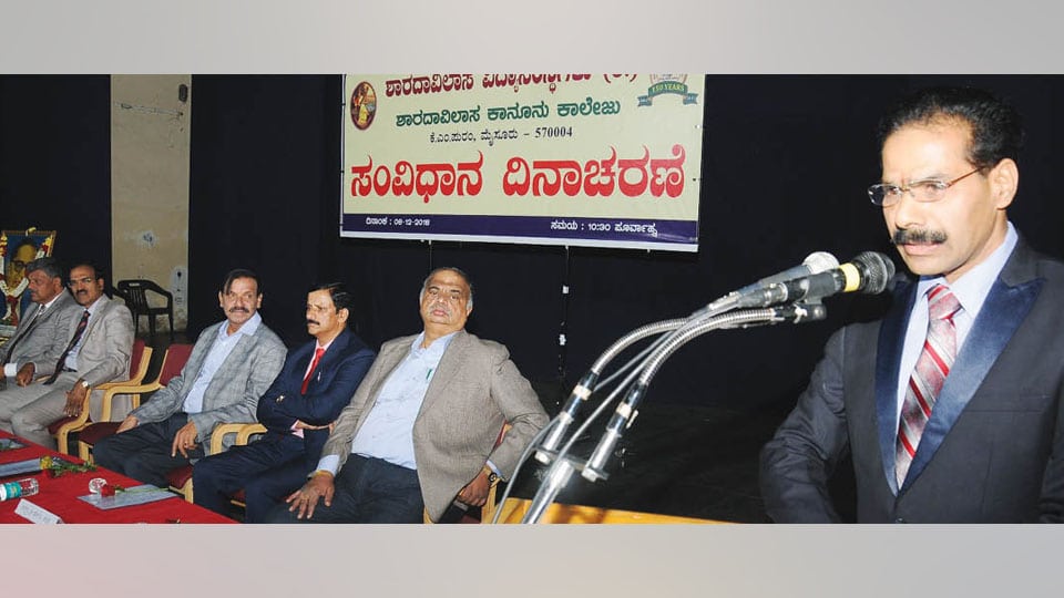 Constitution Day held at Sarada Vilas Law College