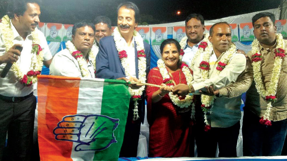 Celebrating Congress victory in three States in North