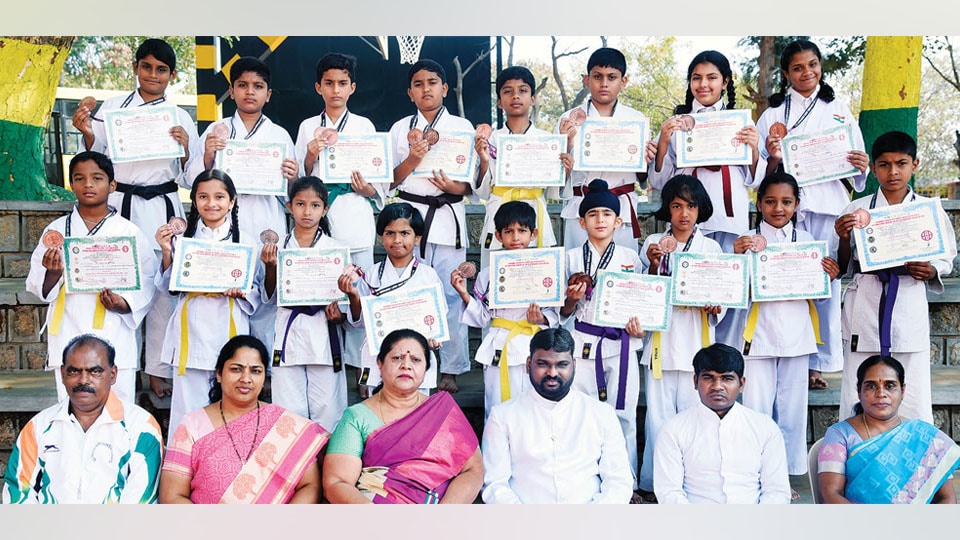 Medal winners at Karate Championship