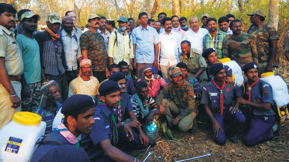 Forest Minister inspects spot