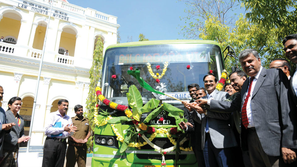 New bus service launched from City Bus Stand to new Law Courts