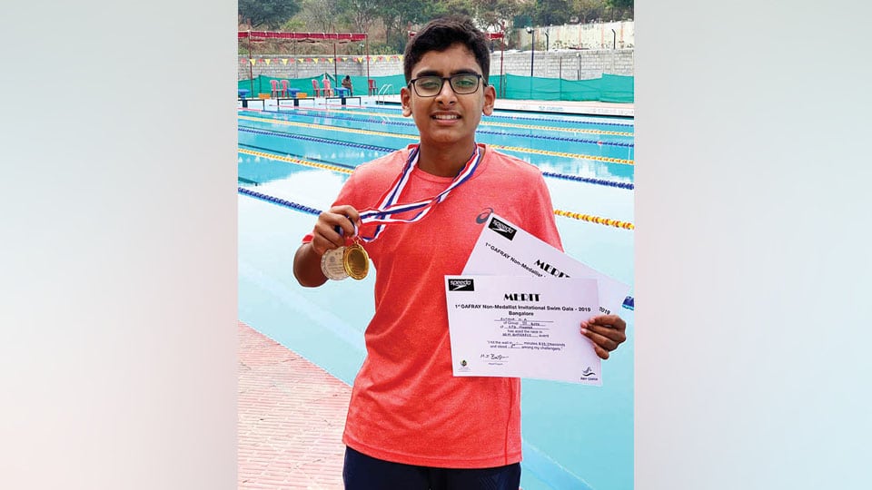 City boy bags medals in swimming