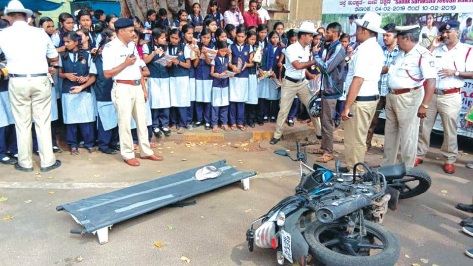 Street play to create awareness on traffic rules staged