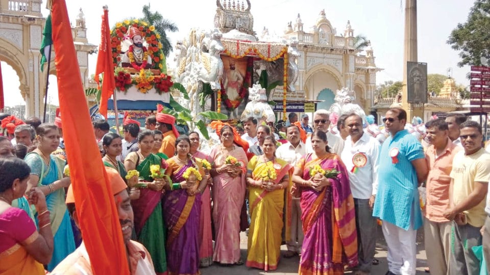 Grand procession marks Shivaji Jayanti in city