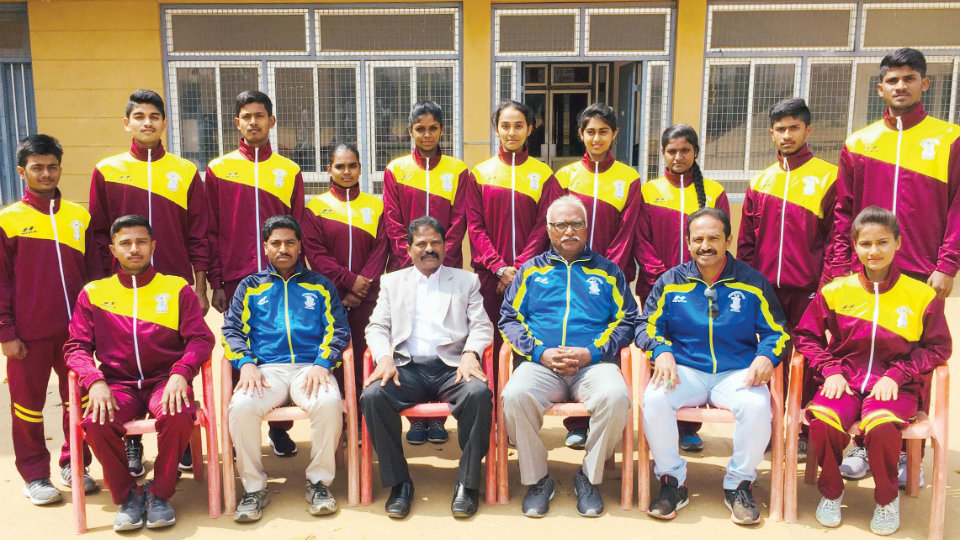 Mysore Varsity Yoga Team for All India Championship