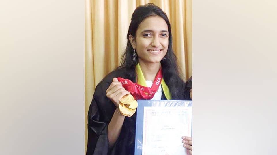 VVCE student bags 6 gold medals at VTU Convocation