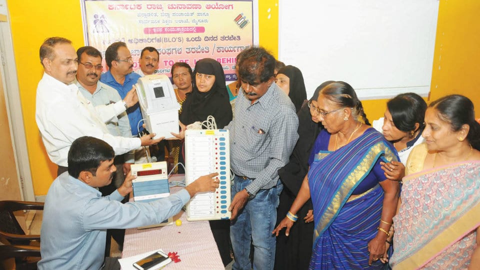 Students, women take part in voters awareness drive at Yelwal