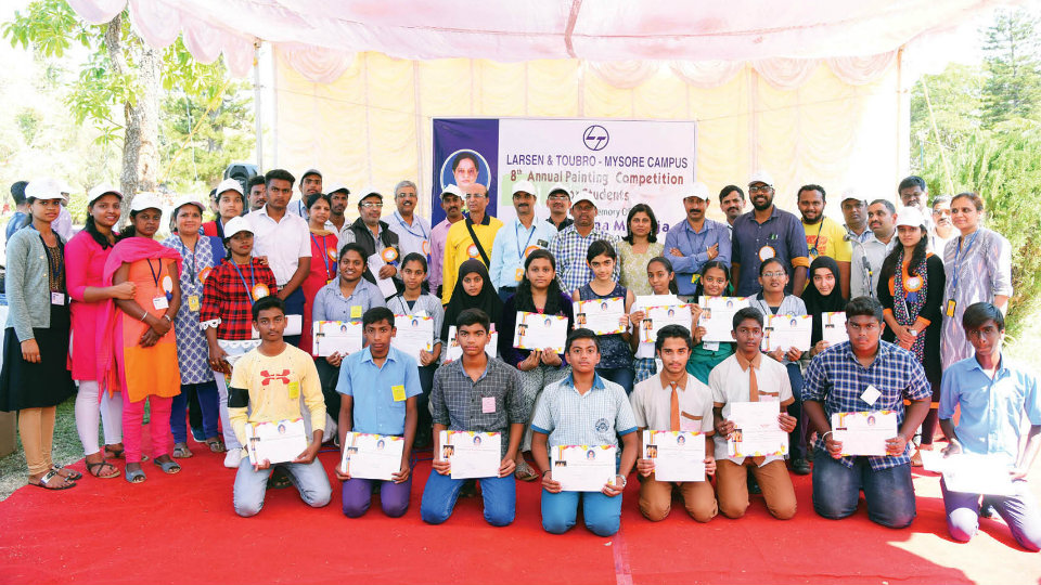 Prize-winners of L&T Mysuru Painting Competition