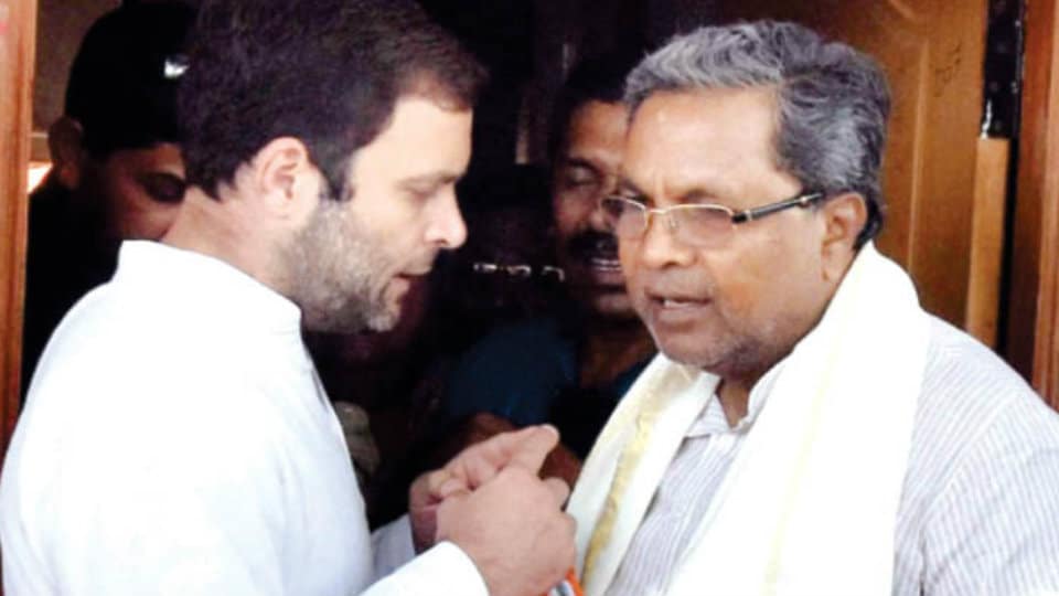 Siddharamaiah wants Mysuru Lok Sabha seat for Congress