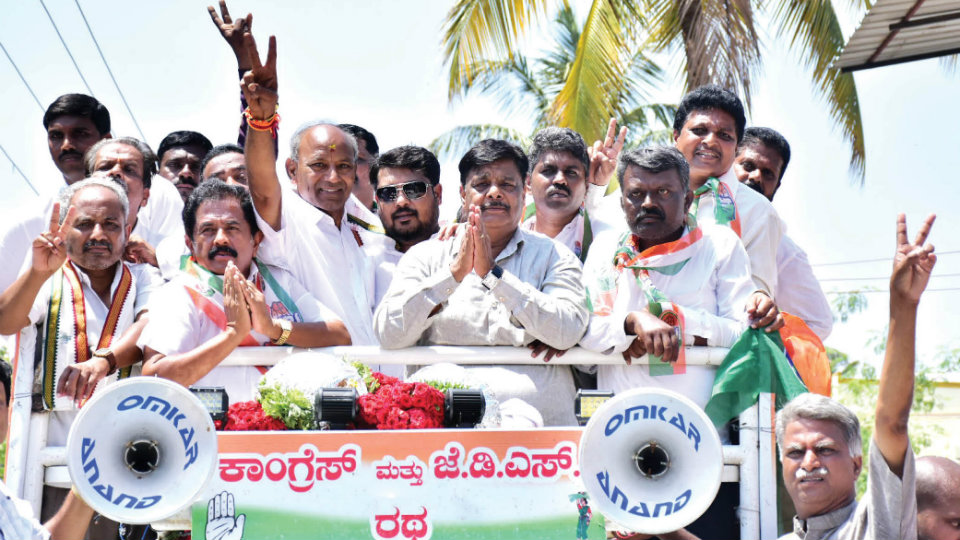 Vijayashankar holds mega rally at Ashokapuram
