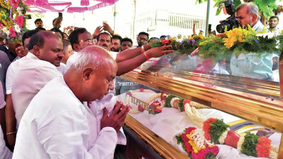 Bomb blasts in Sri Lanka: Bodies of four JD(S) leaders  arrive at Bengaluru